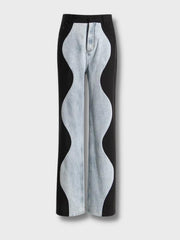 Y2K-Jeans mit Welleneinsätzen