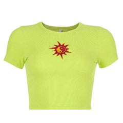 Geripptes Ying-Yang-T-Shirt