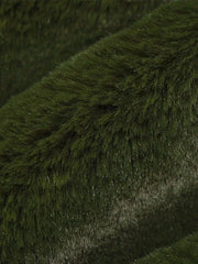 Flauschige Jacke mit Reißverschluss und Kapuze