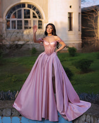 Off The Shoulder Backless Sweetheart Formal Evening Dress