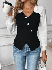 V-Neck Pullover Sweater