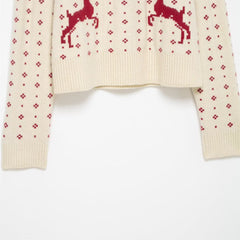 Weihnachtspullover aus Jacquard-Strick