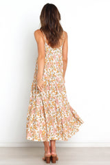 Vacition Sleeveless Cami Midi A Line Dress