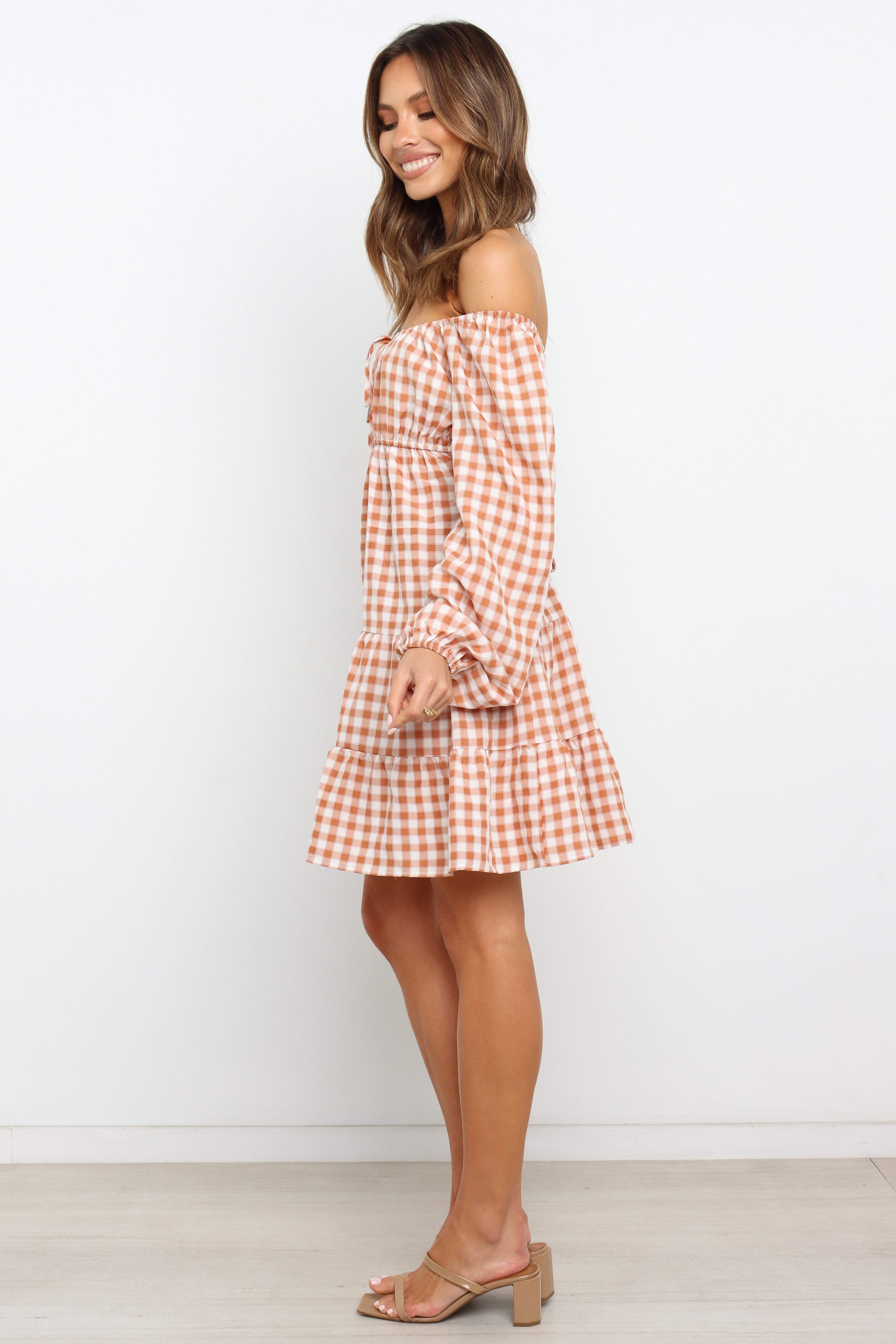 Vestido corto de corte A con lazo para el día a día de otoño