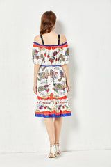 Daily Printed A Line Cami Knee Dress