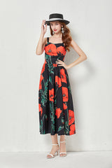 Printed Cami A Line Maxi Dress