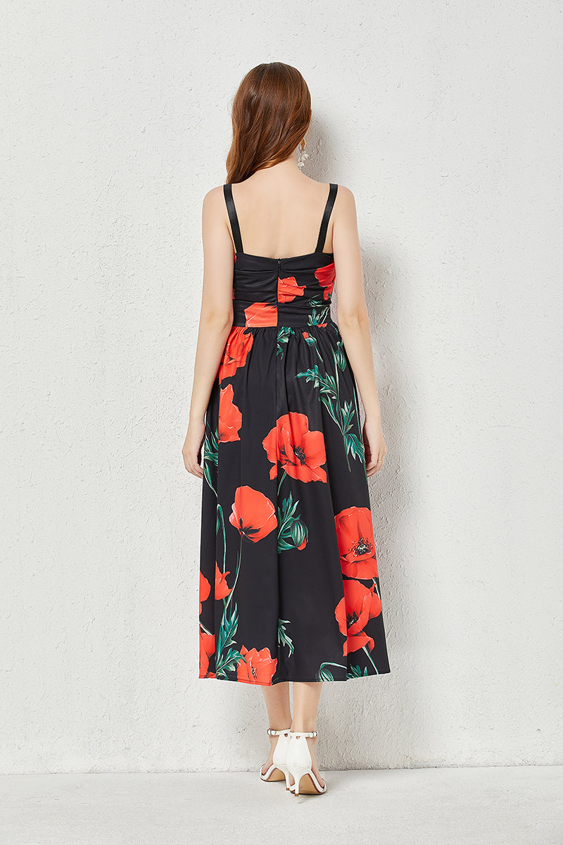 Printed Cami A Line Maxi Dress