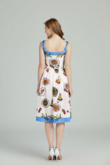 Vestido estampado sin mangas hasta la rodilla