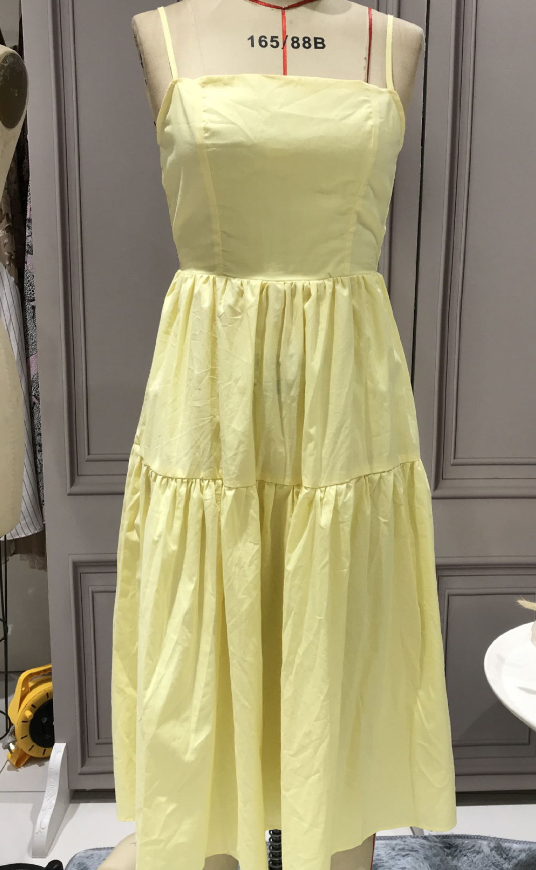 Bohemian Dress Bow Suspenders Maxi Dress Expansion for Vacation Dress