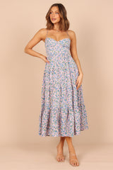 Vacation Sleeveless Floral Cutout Tie Cami Maxi Dress