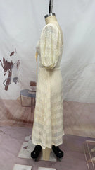 V neck Short Sleeve Dress Casual