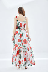 Vacation Floral Cami A Line Maxi Dress