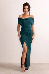 Bowknot Off Shoulder Off Shoulder Birthday Dinner Split Dress