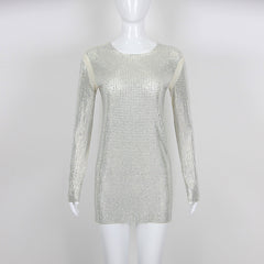 Vestido adelgazante con riñonera y diamantes de imitación