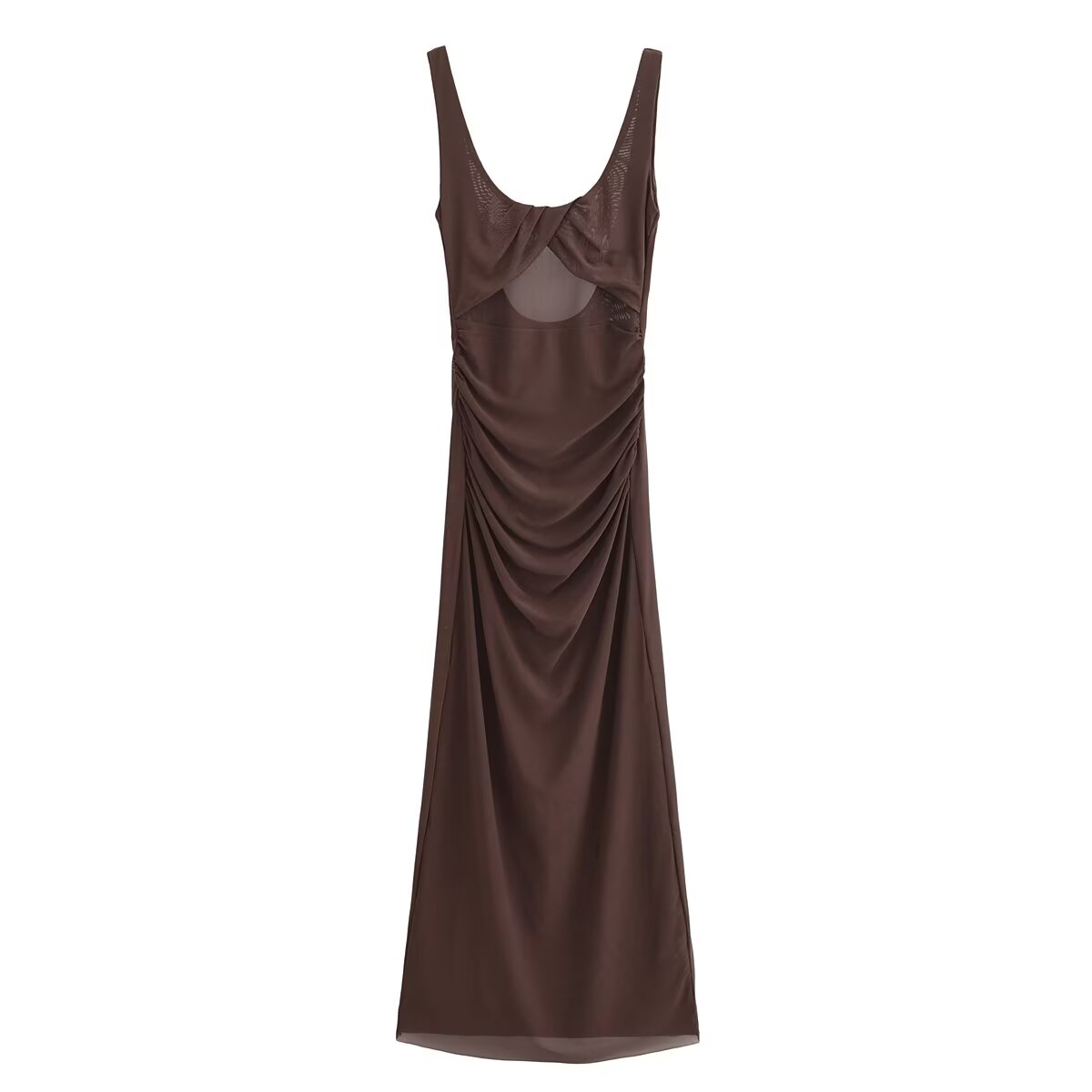 Fashionable Pleated Hip Tight Irregular Asymmetric High Grade Suspender Dress