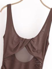 Fashionable Pleated Hip Tight Irregular Asymmetric High Grade Suspender Dress