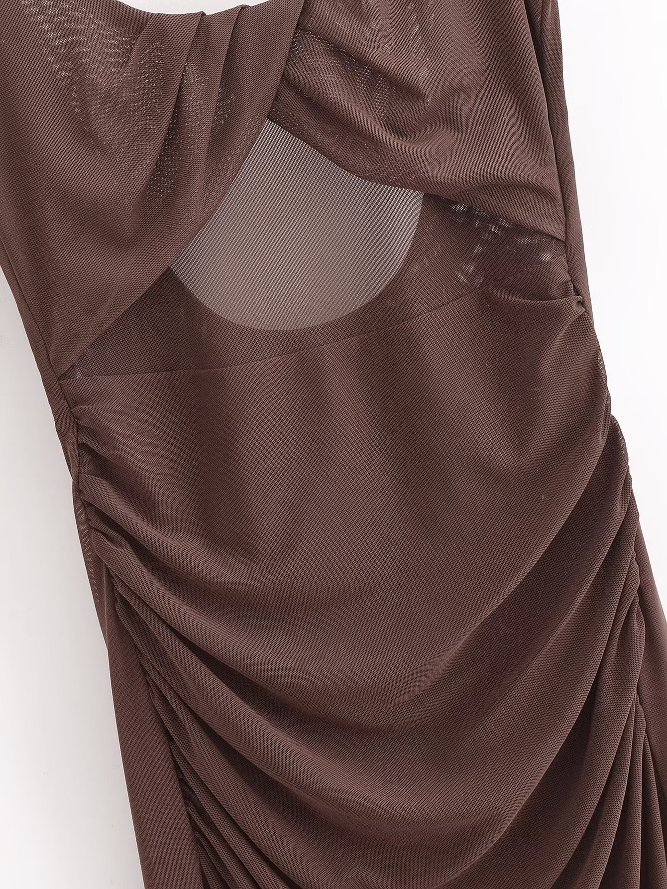 Fashionable Pleated Hip Tight Irregular Asymmetric High Grade Suspender Dress