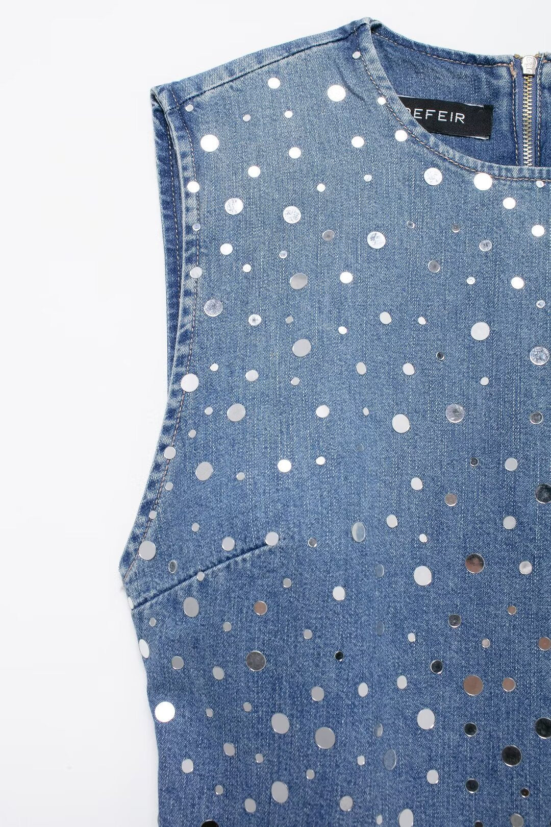 Comfortable Sleeveless Slim Casual Denim Short Dress