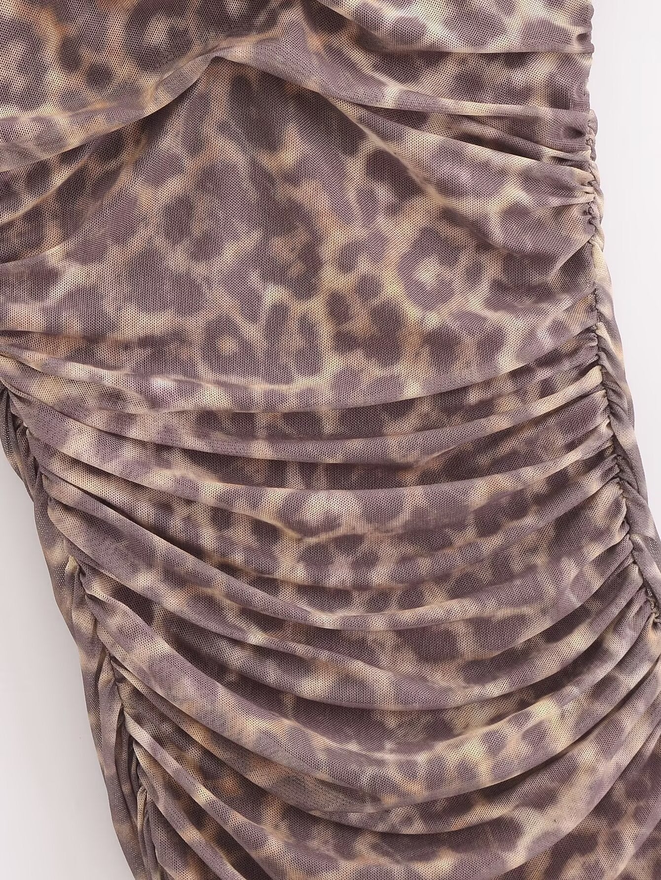 Halter Animal Printed Tulle Dress