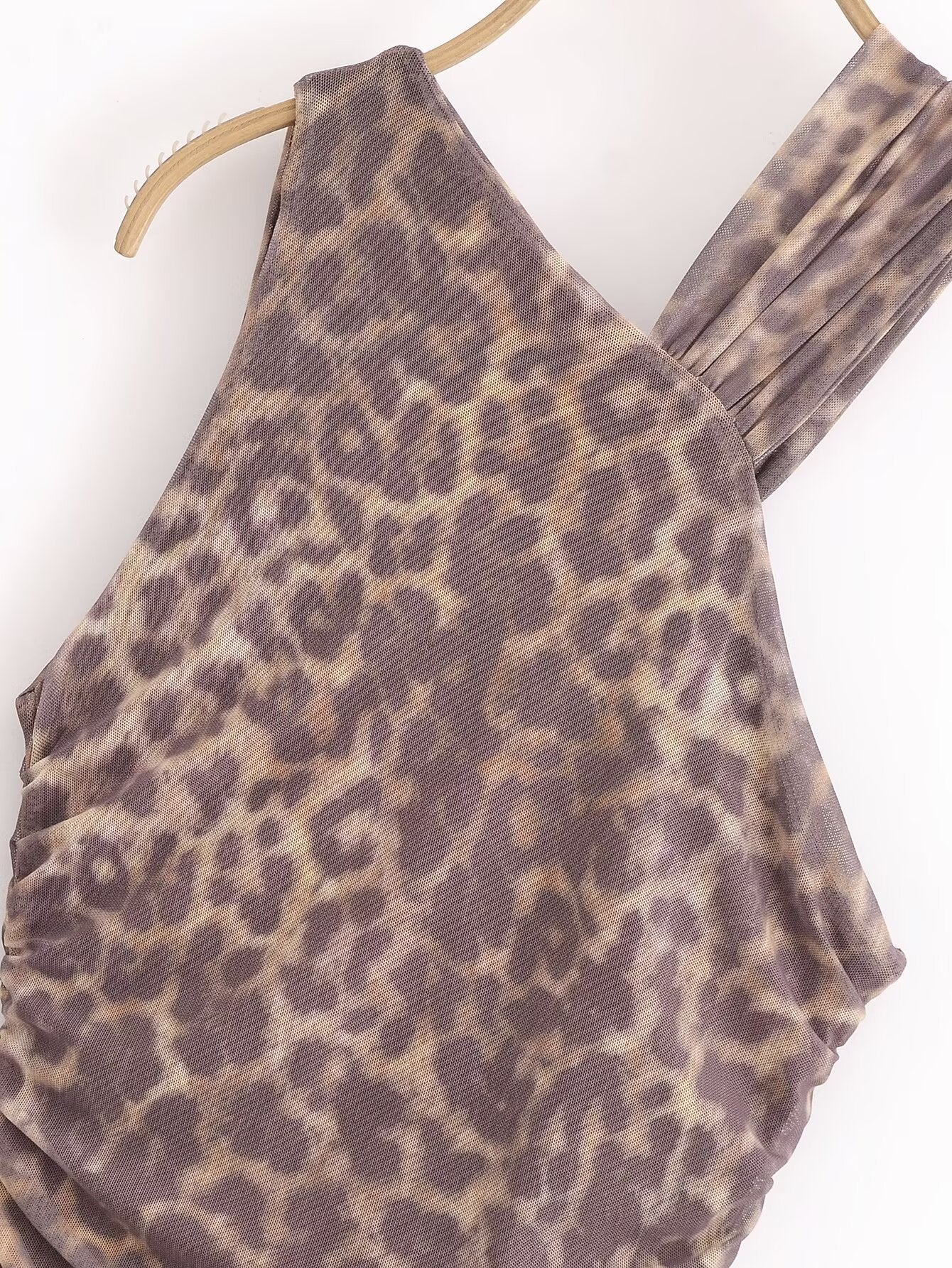 Halter Animal Printed Tulle Dress