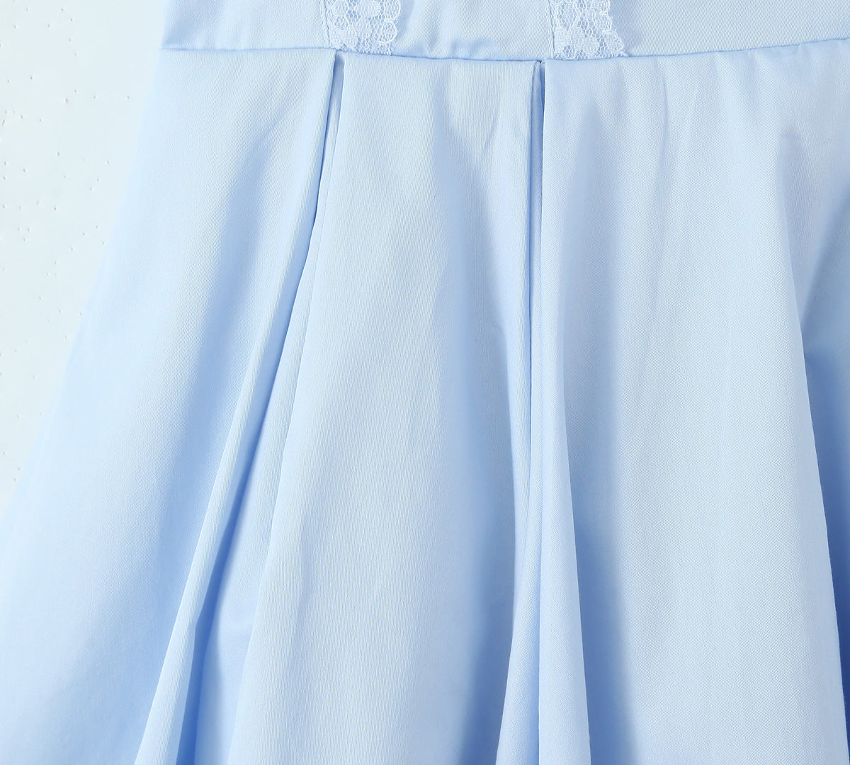 Blue Halter Dress Fitted Waist Backless Sweet Pettidress