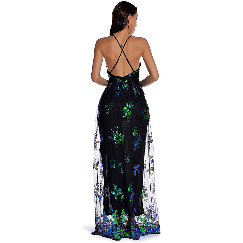 Vestido de fiesta con lentejuelas y estilo retro para discoteca 