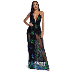 Vestido de fiesta con lentejuelas y estilo retro para discoteca 