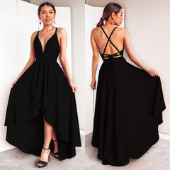 Dress V neck Strap Dress Maxi Dress