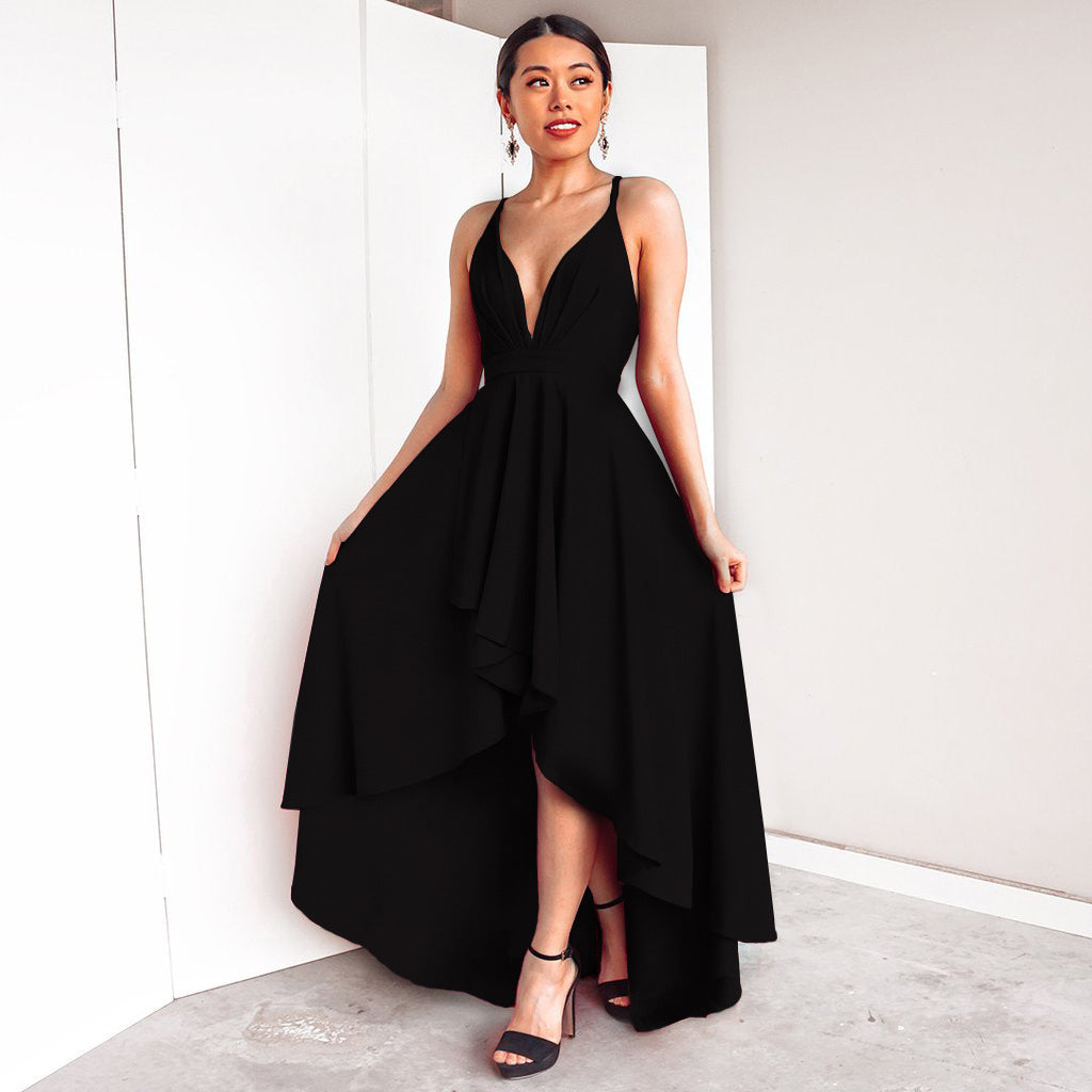 Dress V neck Strap Dress Maxi Dress