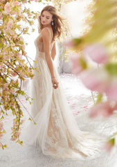 Wedding Dress B Collar Sleeveless Lace Dress