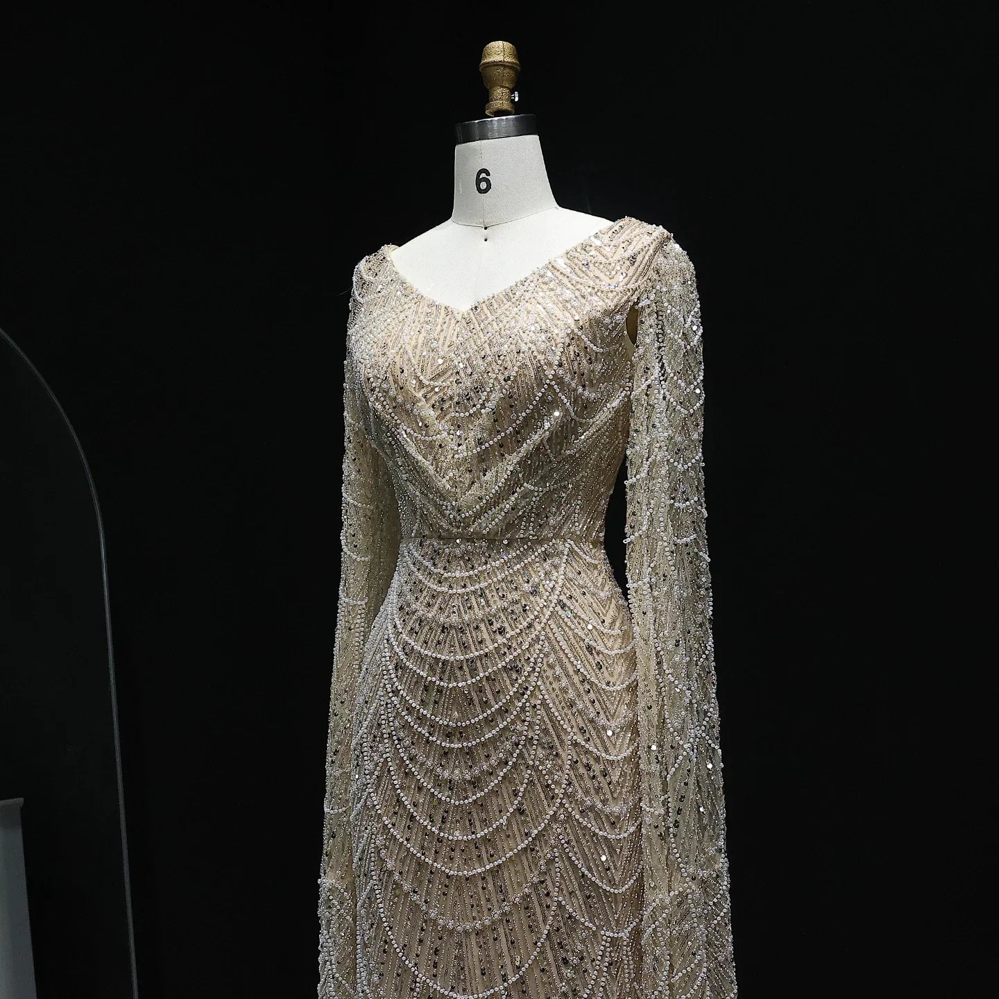 White Feather Mermaid Evening Dresses Cape Sleeves