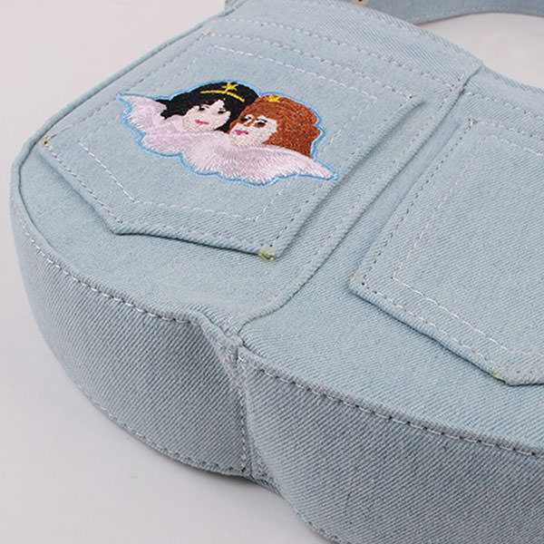 Zauberstabtasche mit Engelstickerei