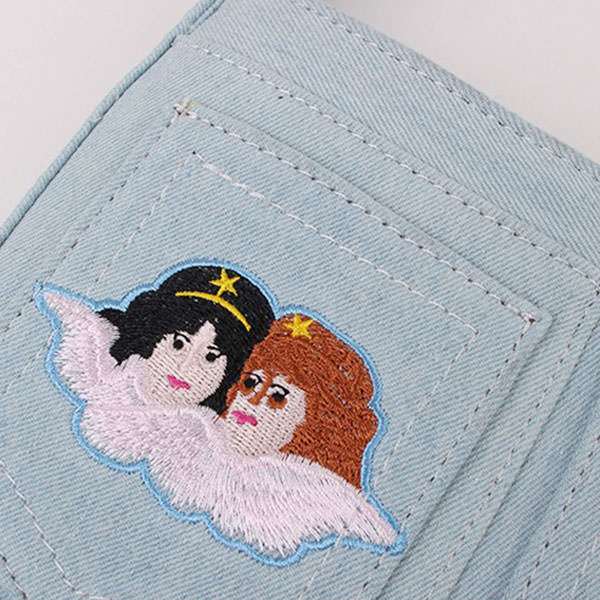 Zauberstabtasche mit Engelstickerei