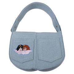 Zauberstabtasche mit Engelstickerei