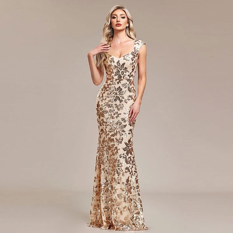Vestido de fiesta sin mangas con tirantes y espalda descubierta para socialité