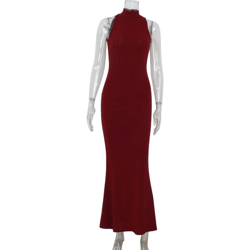Arrival Party Red Carpet Dress Elegant Halter Sheath Fishtail Dress AmiEmi Arrival Party Red Carpet Dress Elegant Halter Sheath Fishtail Dress AmiEmi