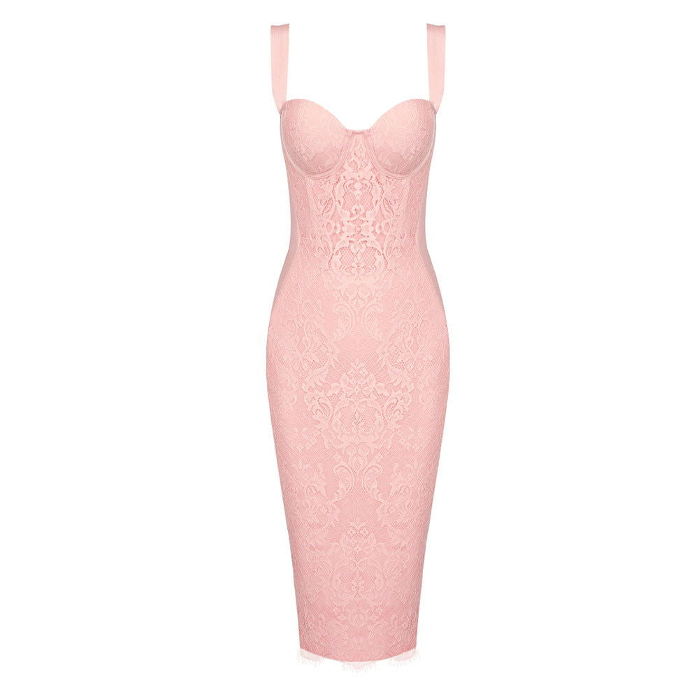 Retro Lace Suspender Nightclub Tight
