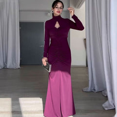 Slim Fit Exposed Back Waist Tight Hip Bag Special Dress