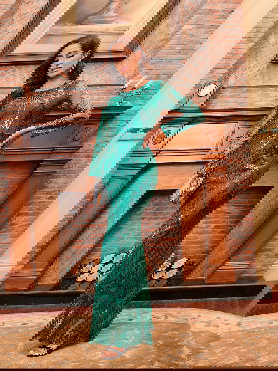 Sequined Elegant Party Sequin Evening Dress Long Mop Dress