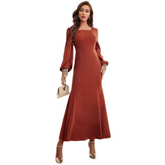Casual Patchwork Lace Cuff Dress