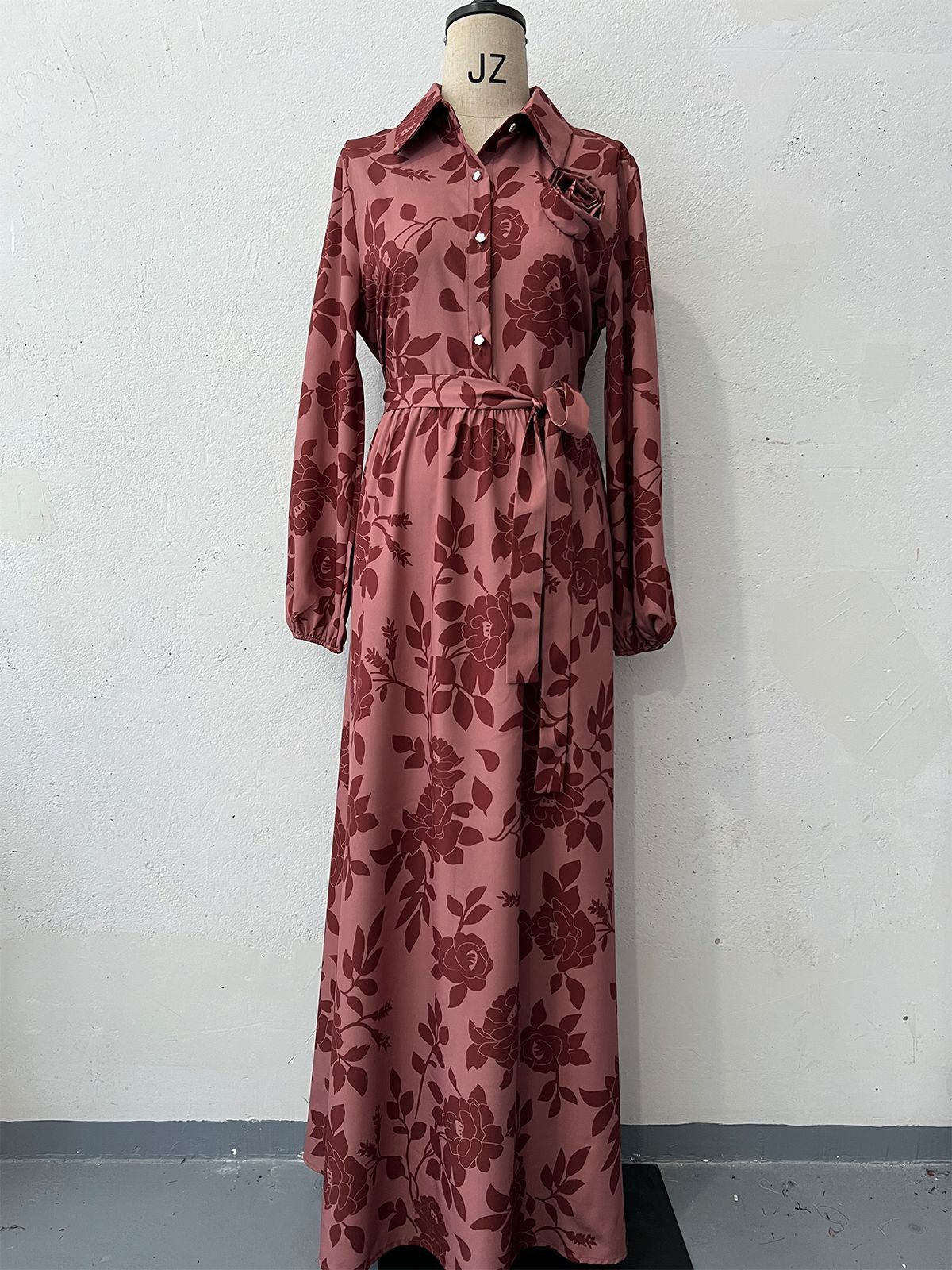 French Hepburn Jacquard Large Swing Dress