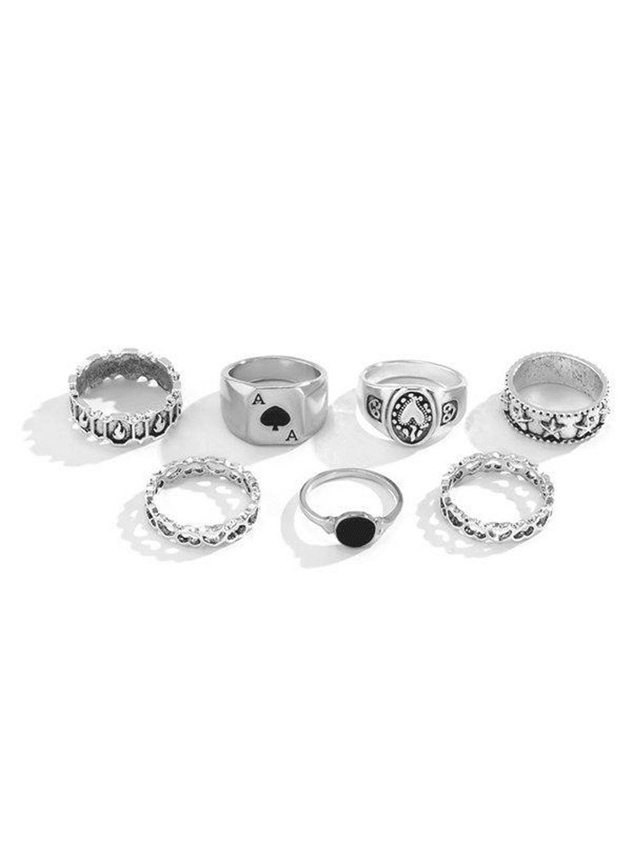 7 Piece Punk Poker Ring