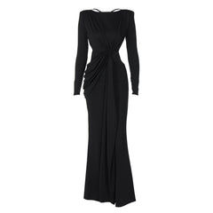 Best Seller in Back Hollow Out Cutout Slim Long Sleeve Dress
