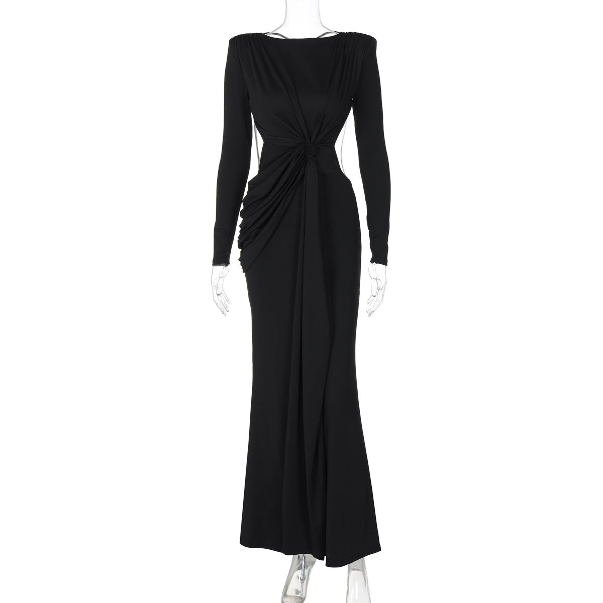 Best Seller in Back Hollow Out Cutout Slim Long Sleeve Dress