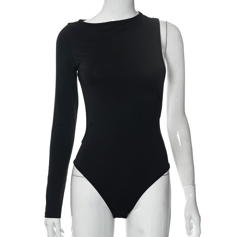 "Carol" asymmetrical bodysuit