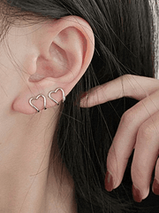 Manschettenohrring mit Herz Dekor
