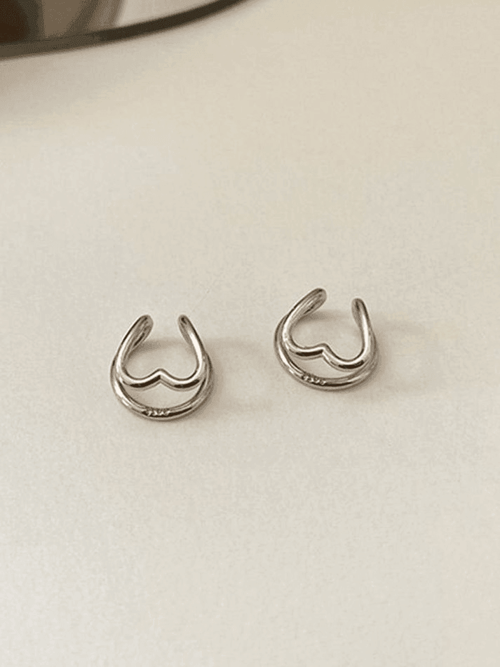 Manschettenohrring mit Herz Dekor