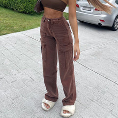 C12 Wide Leg Pockets Cargo Denim