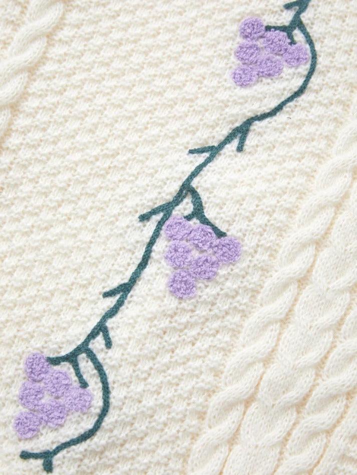 Grape crochet knitting decor cardigan