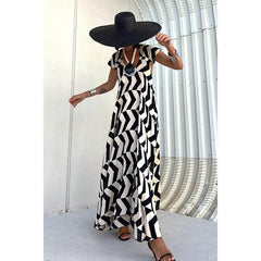 Casual Dress Holiday Loose Big Hem Dress for